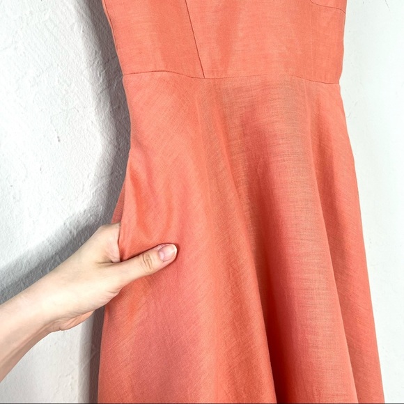 Roller Rabbit 100% Linen Ruffle Strap Midi Dress - Picture 4 of 10